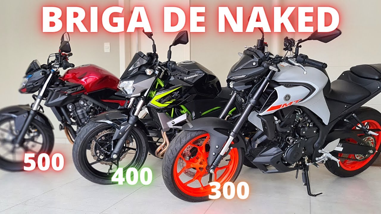MT03 X Z400 X CB500F: QUAL A MELHOR NAKED?