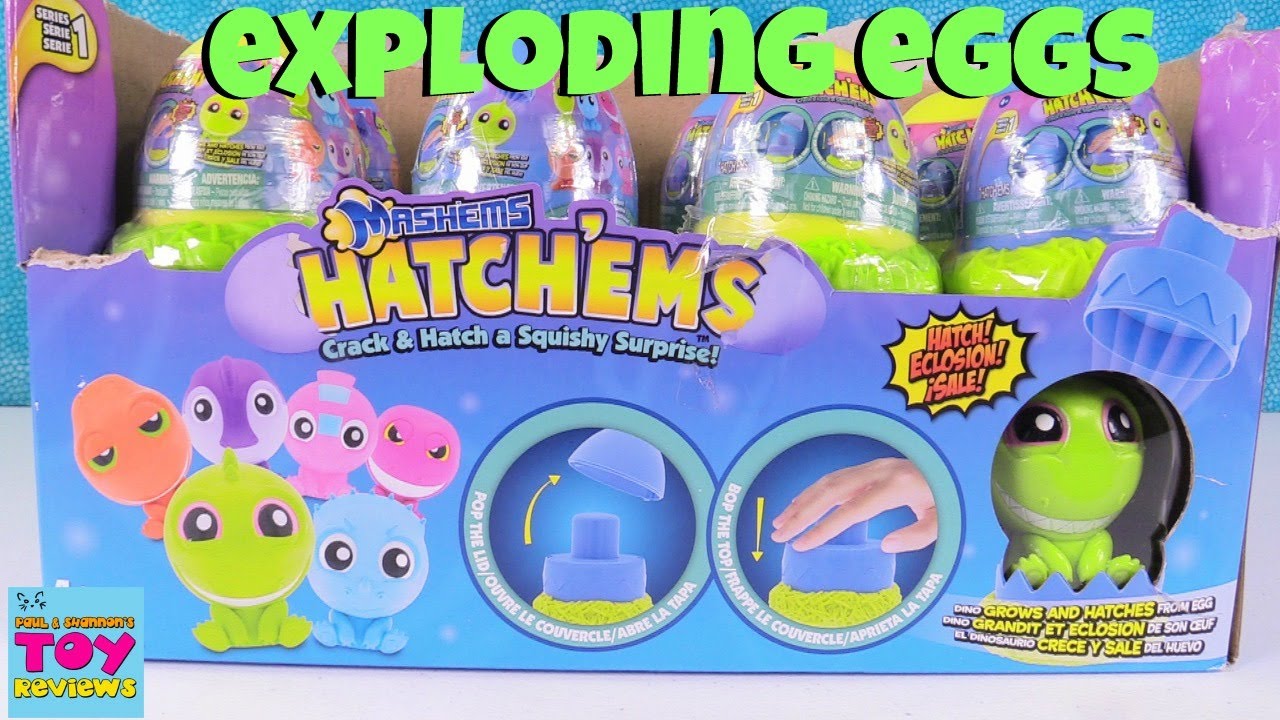 HatchEms Mashems Surprise Egg Dino Squishies Toy Review | PSToyReviews