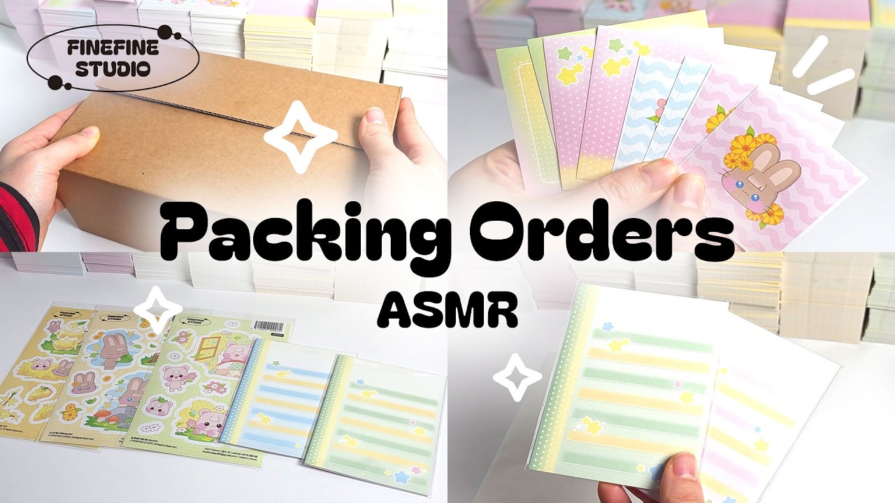 💌문구작가 첫 마켓 수익 이야기 & 주문 건 포장 영상 | asmr packing orders 📦