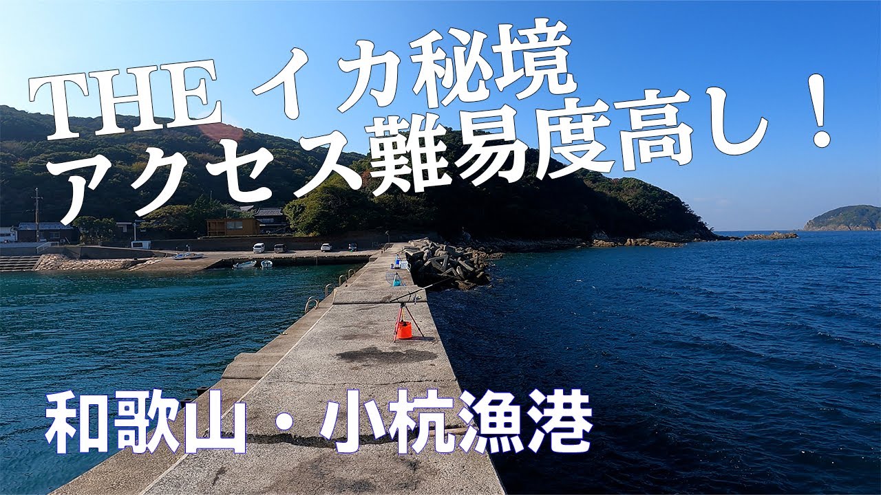 【釣り場動画#21】和歌山の秘境ポイント小杭漁港は雰囲気もアクセス難易度も最高の釣り場（エギング・ヤエン・キス釣り）