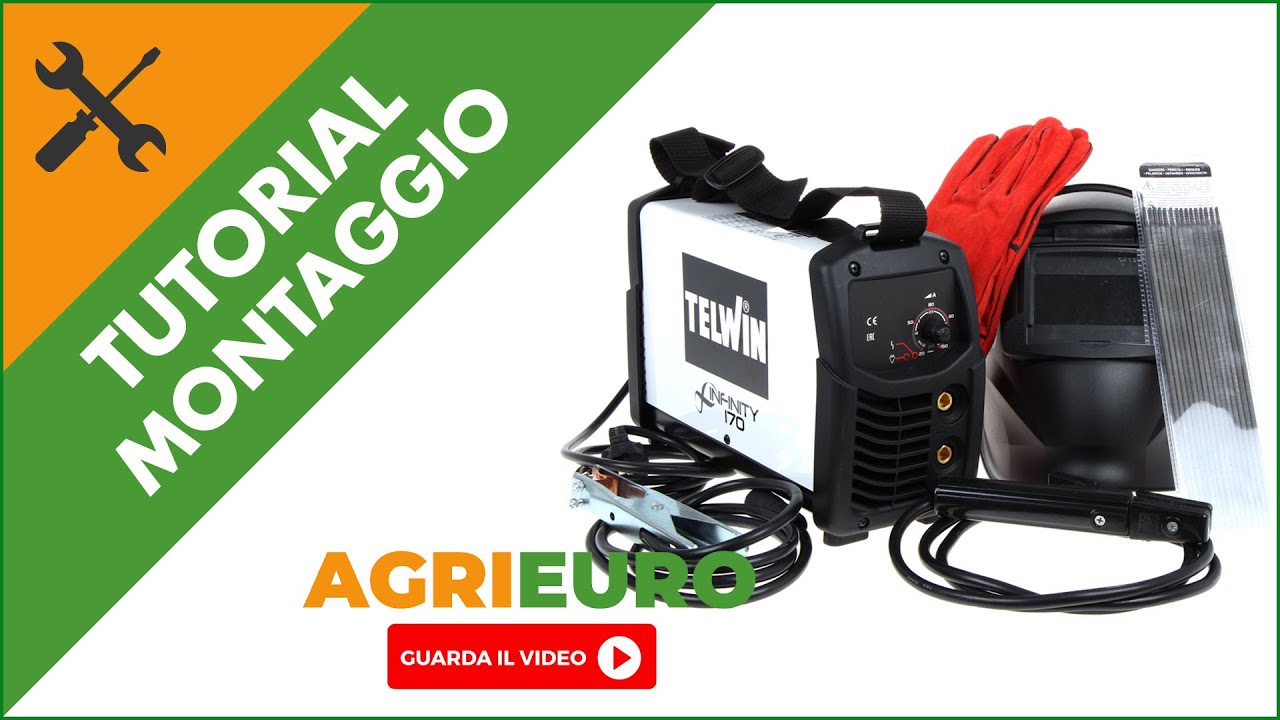 Saldatrice inverter a elettrodo MMA e TIG Telwin Infinity 170: montaggio con ricca dotazione