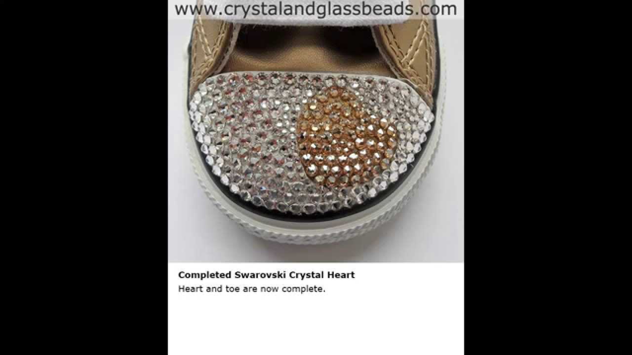 Converse Tutorial How to Crystallize a Heart With Rhinestones