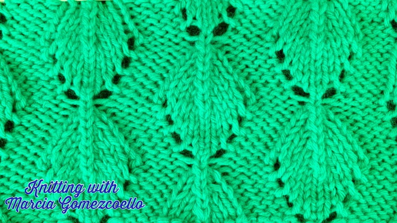 TEJIDOS A DOS AGUJAS: 71- Punto de Hojas/KNITTING WITH TWO NEEDLES: Leaves Stitch
