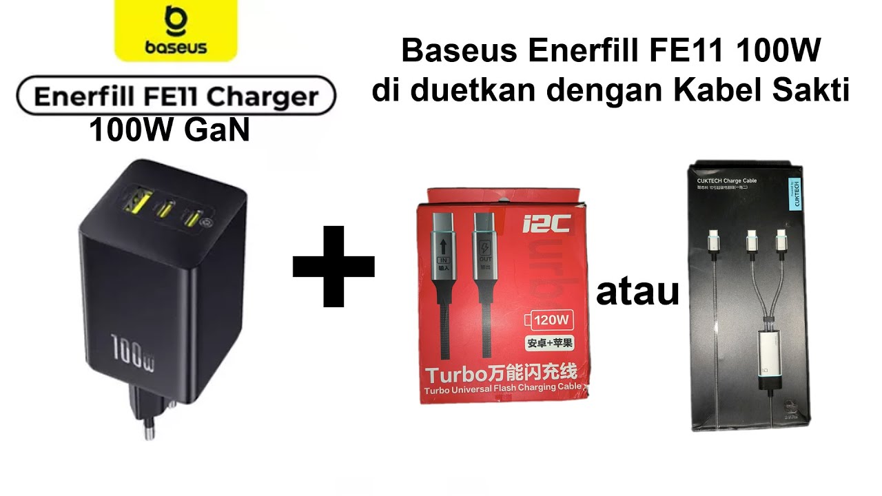 Baseus Enerfill 100W + Kabel Sakti