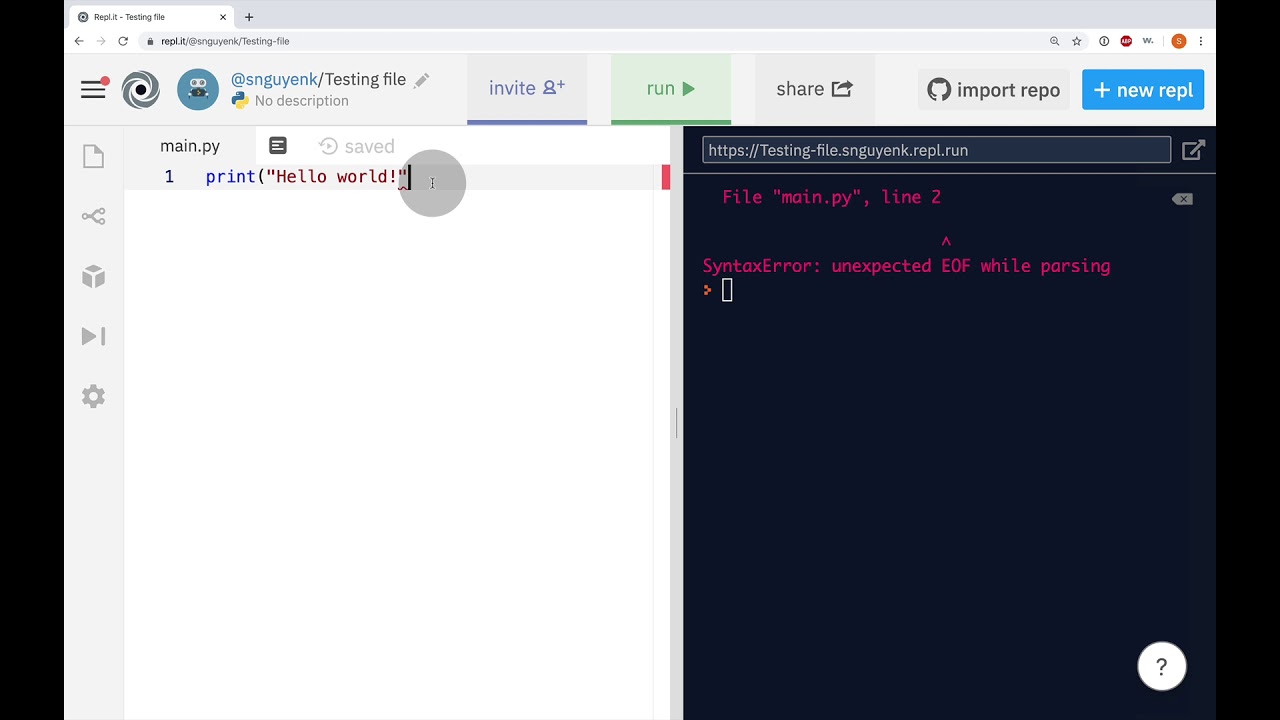 Python Input & Output