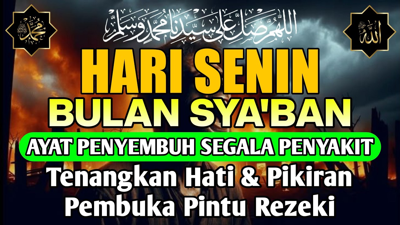 BULAN SYA'BAN , DOA PENYEMBUH SEGALA PENYAKIT, INSYAALLAH SAKIT DITUBUHMU SEMBUH
