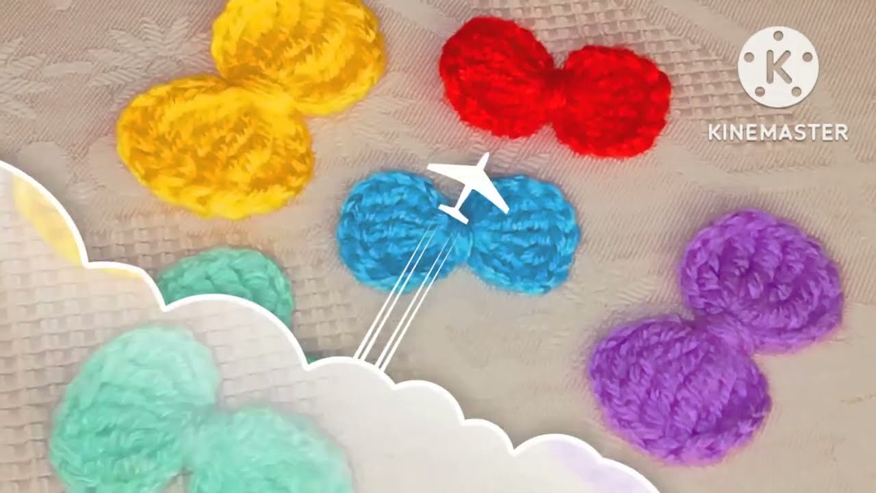 فيونكة كروشيه سهلة للمبتدئين/  اسهل واسرع طريقة لعمل فيونكة كروشيه how to crochet a simple bow
