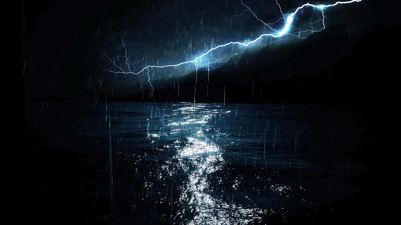 Immersive Thunder and Heavy Rainstorm at the Ocean | Stress Relief to Wind Down for Relaxing Sleep