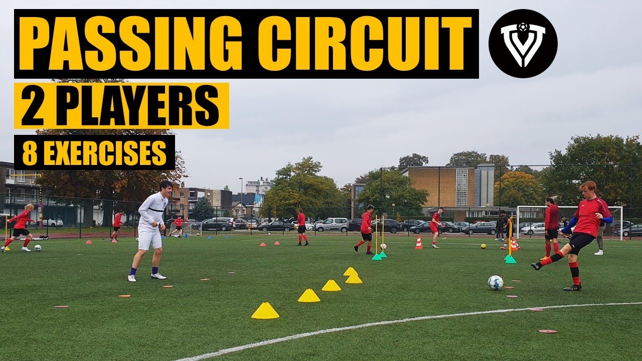 Passing Circuit - 8 exercises - 16 players | Football Soccer Exercises | U11 - U12 - U13 - U14
