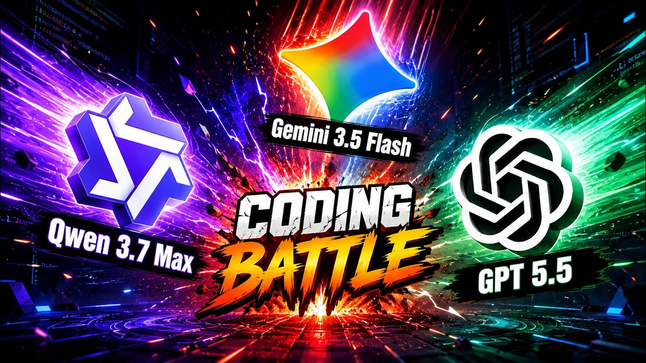 GPT 5.5 vs Gemini 3.5 flash vs Qwen 3.7-max: жесткий coding benchmark