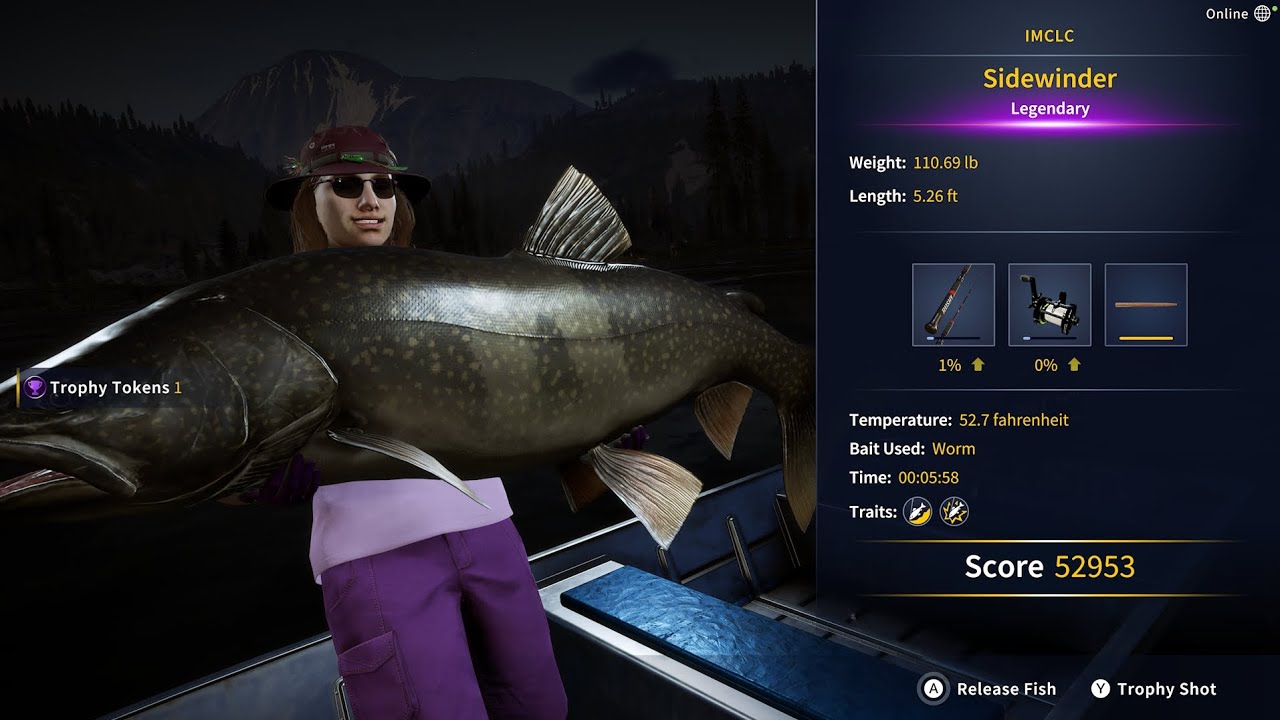 10/15/25 USA Sidewinder Legendary Fish Map Bait Call of the Wild Angler COTW 
