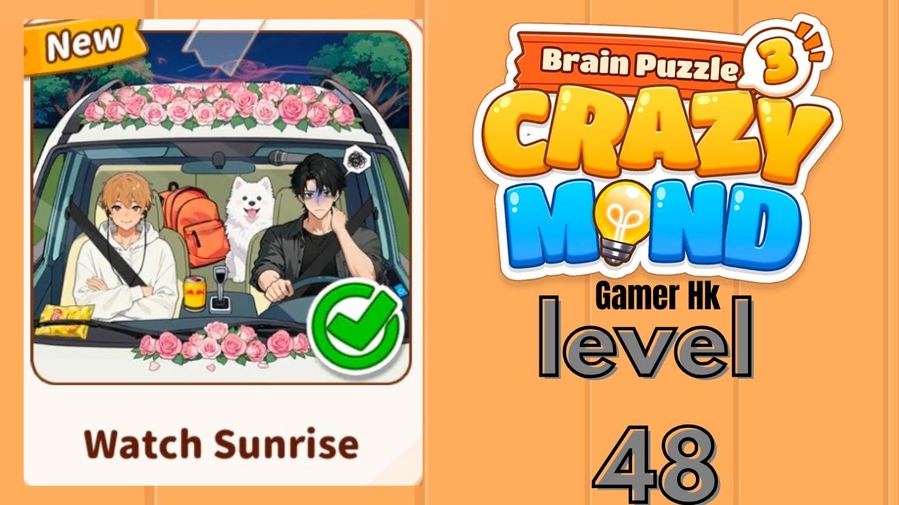 Brain puzzle 3 crazy mind level 48 Watch Sunrise Walkthrough Solution 