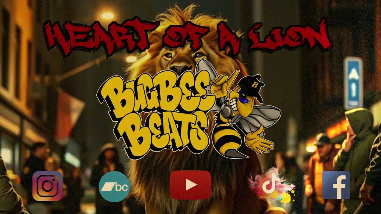 || BugBee Beats - Heart of a Lion || Hip Hop Instrumental Video || 86 bpm ||