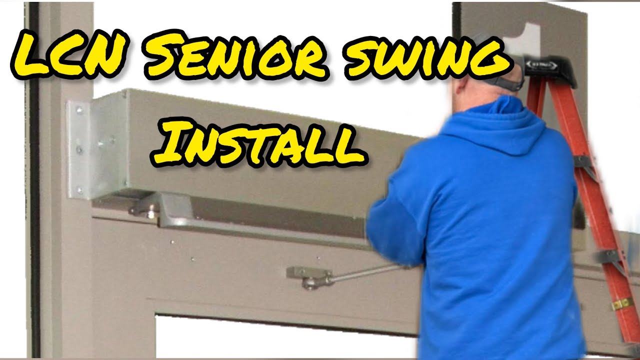 LCN Senior Swing Handicap Door Opener Installation On Storefront Entrance Door