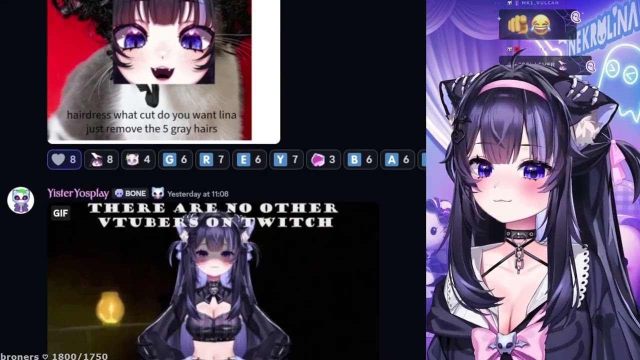 Lina reacts to Discord Memes with Her Chat - #nekrolina #nekrolinavtuber