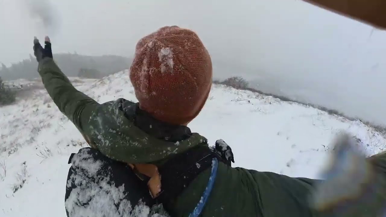 Snowy hike From Rowena Crest to McCall Point