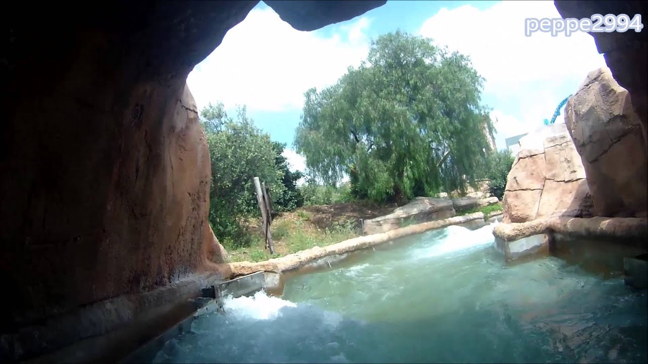 Crocodile Rapids on ride POV - Etnaland themepark