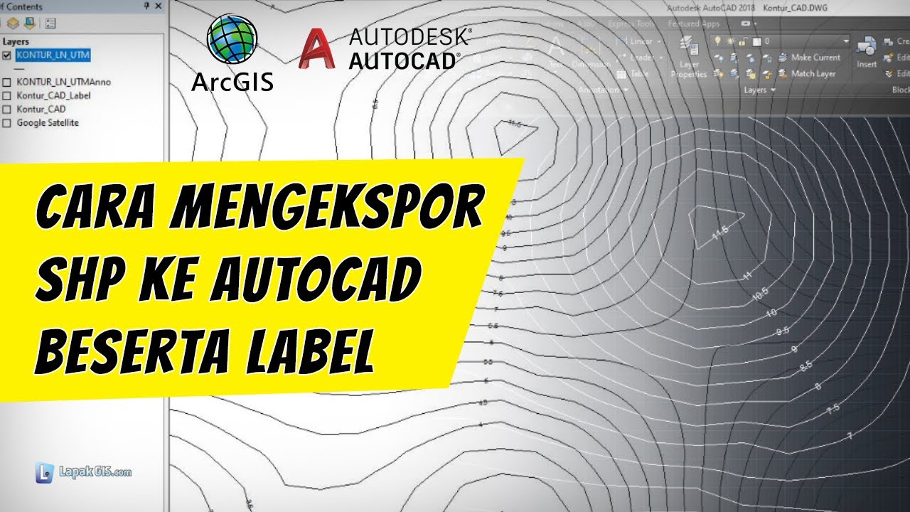 Cara Eksport SHP ke AutoCAD beserta Label (Exporting Shapefile with labels from ArcGIS to AutoCAD)