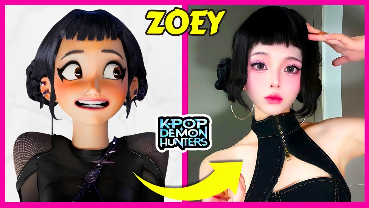K-POP Demon Hunters in Real Life (TikTok Version) 💃🎵 | Guess the Demon Hunter by Dancing