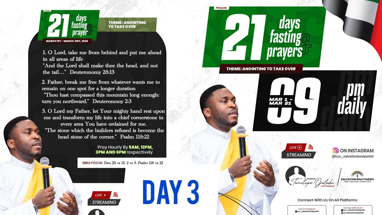 DAY 3 - FASTING AND PRAYER | ANOINTING TO TAKE OVER #CCCSBPDUBAI