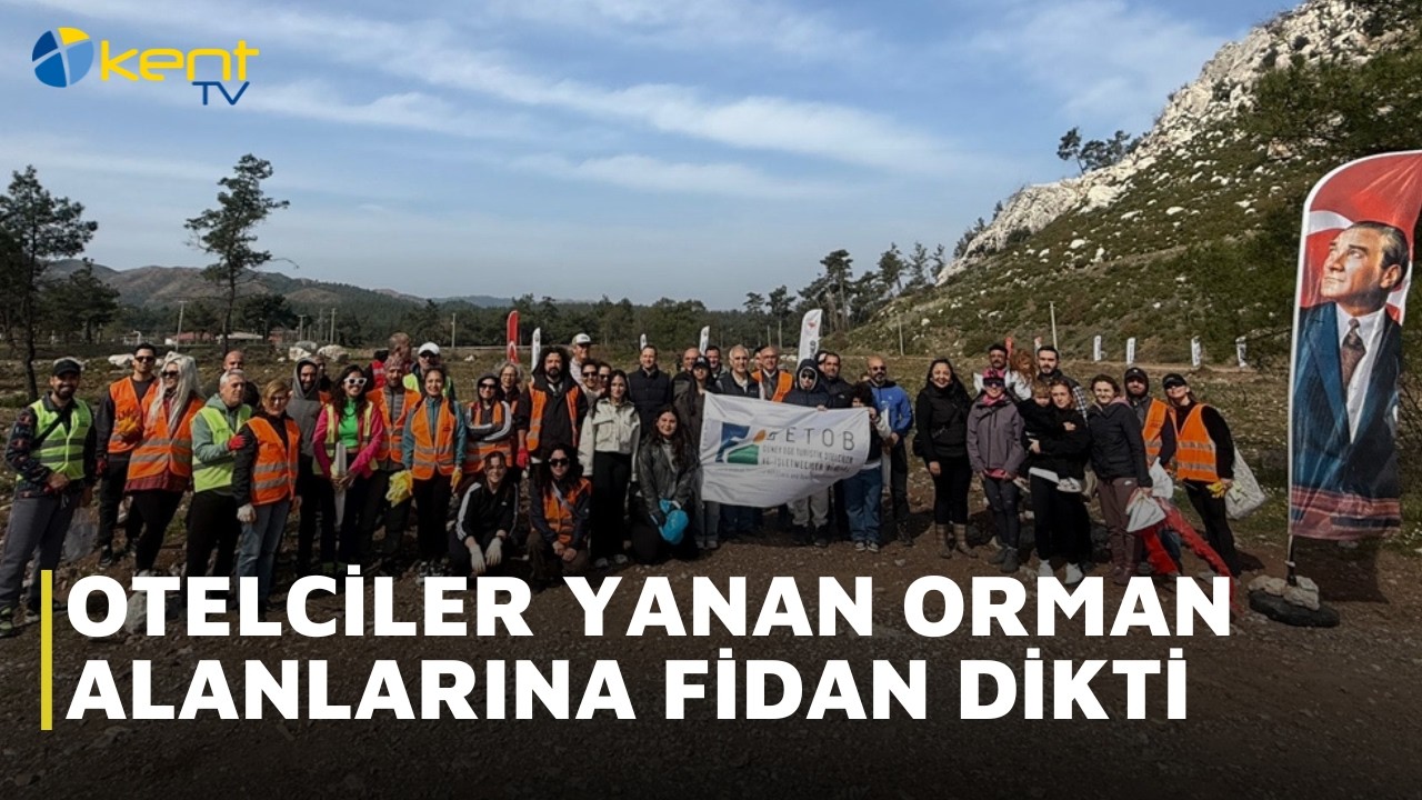 OTELCİLER YANAN ORMAN ALANLARINA FİDAN DİKTİ