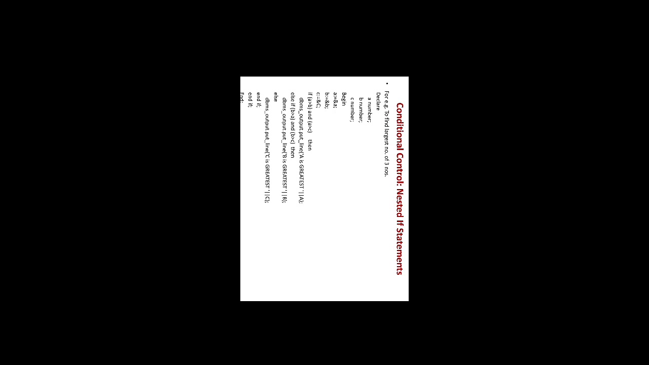 PL SQL tutorial 2 Control Structures