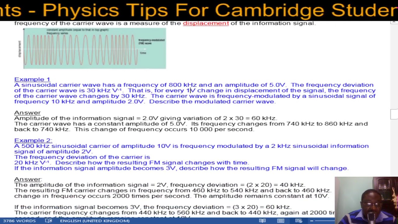 A level Physics (9702): Modulation