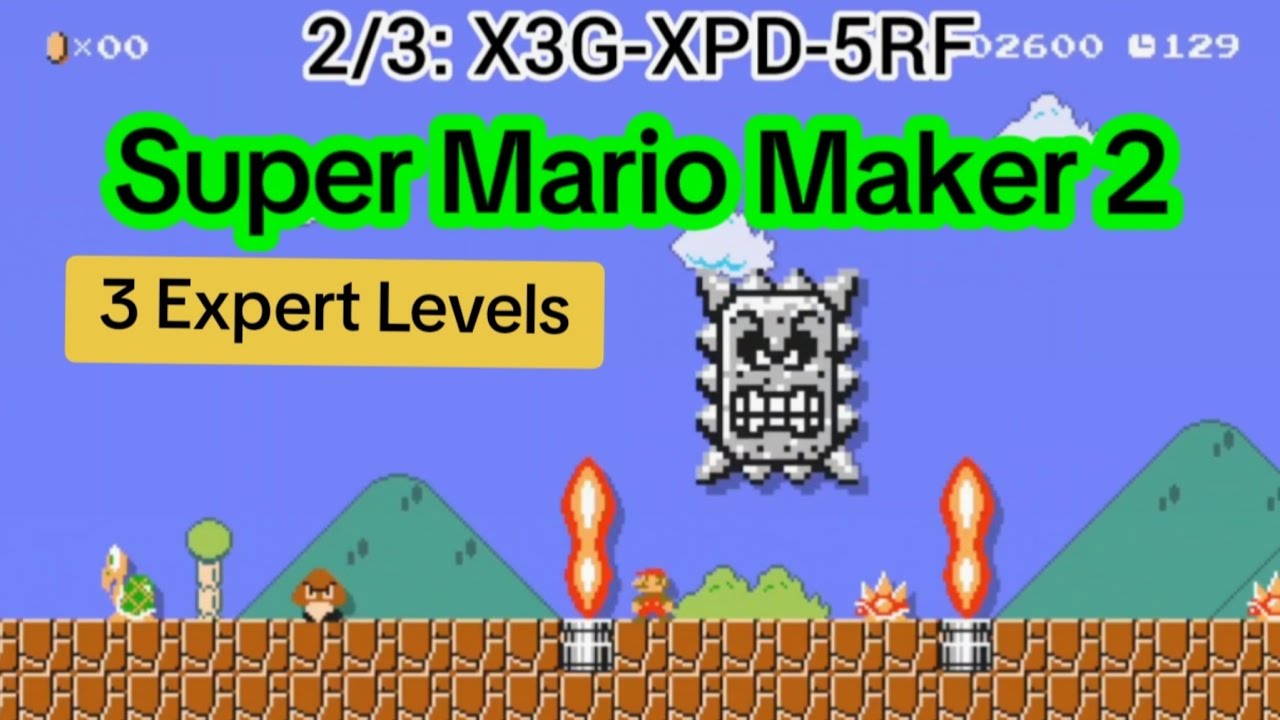 Super Mario Maker 2 SMM2 Level Compilation - 3 Expert Levels - Kaizo Lite