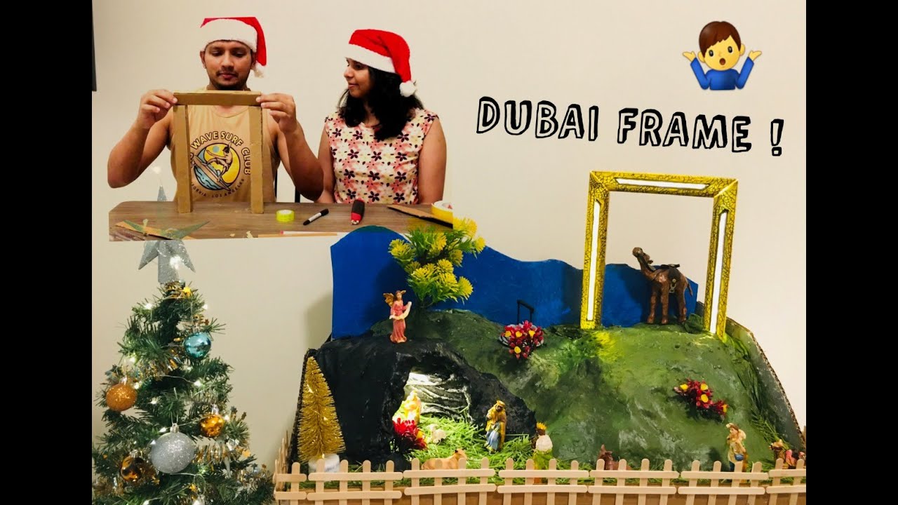 പുൽക്കൂട്ടിൽ DUBAI FRAME | Making Christmas Crib at home | Malayalam | Dubai Crib 2021