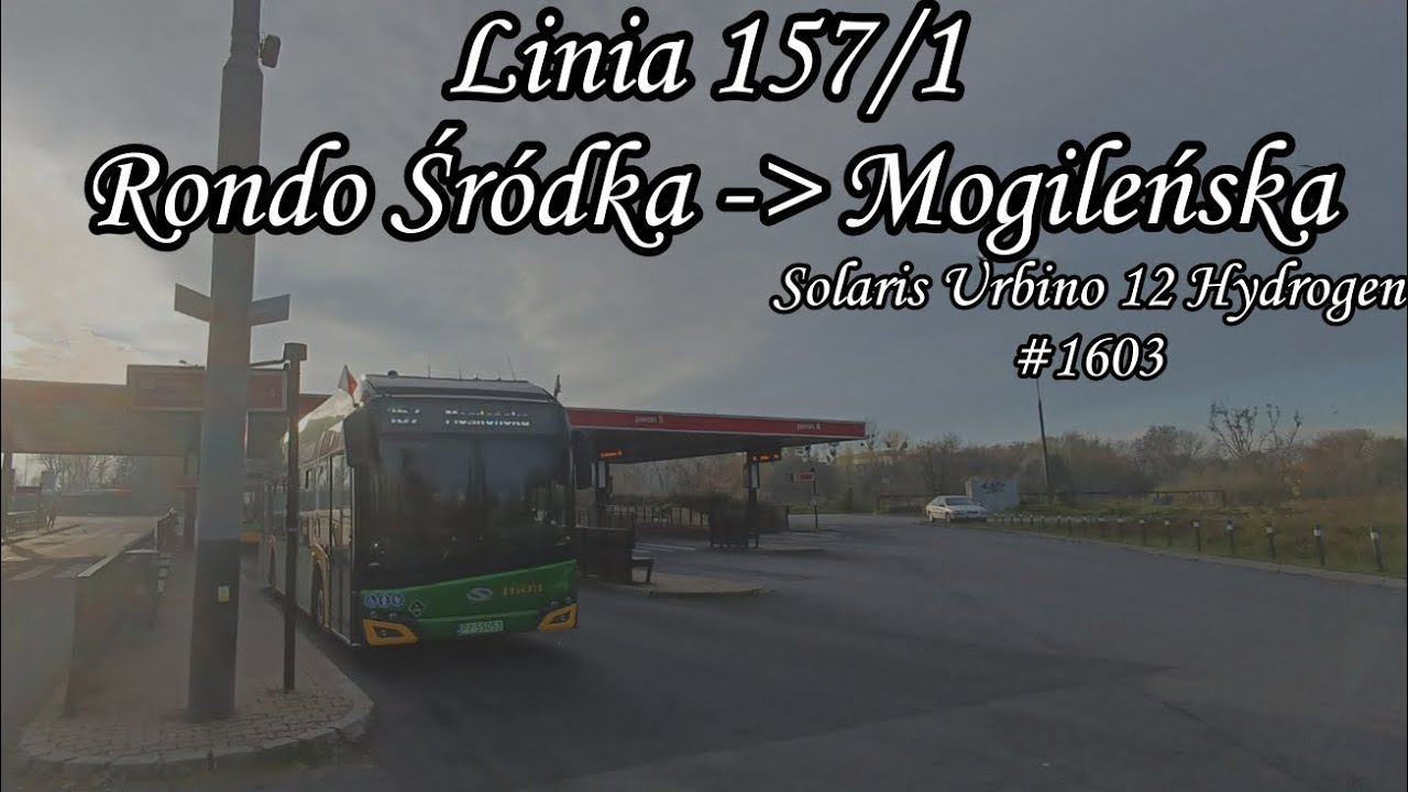 Poznań Linia 157/1 Kierunek Mogileńska. Solaris Urbino 12 Hydrogen #1603