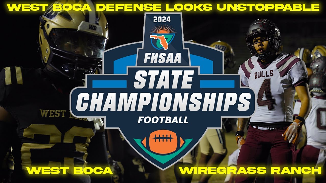 FHSAA 6A Regional Final Game West Boca Dominates!! | West Boca Bulls vs Wiregrass Ranch Bulls