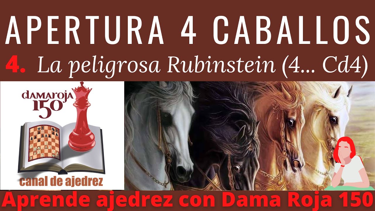 La apertura cuatro caballos 4. Variante Rubinstein (4... Cd4)
