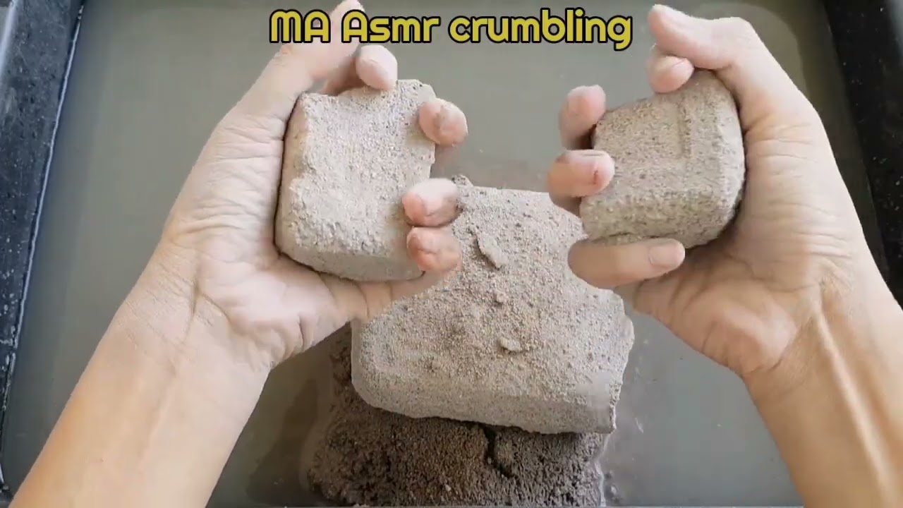 Different Shapes Of Sandment Blocks Crumbling 😌 😌 😌 In 💦 Bucket @MAAsmrcrumbling 