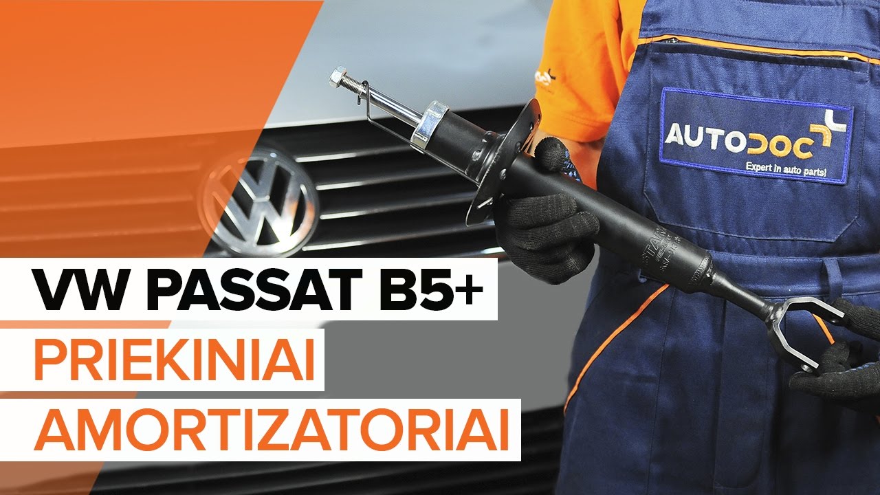 Kaip pakeisti Priekiniai amortizatoriai  VW PASSAT B5+ [PAMOKA]
