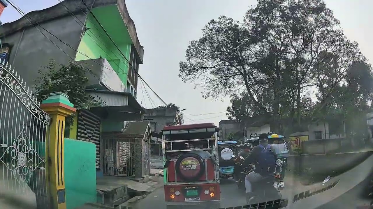 Morning drive from Jiaganj - P2 - dash cam