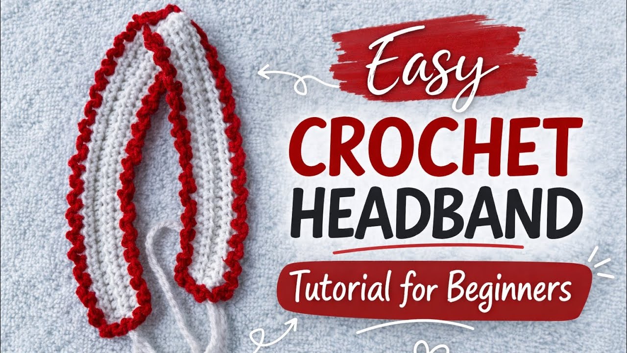 Easy Crochet Headband Tutorial for Beginners | Beautiful Handmade Hairband ❤️