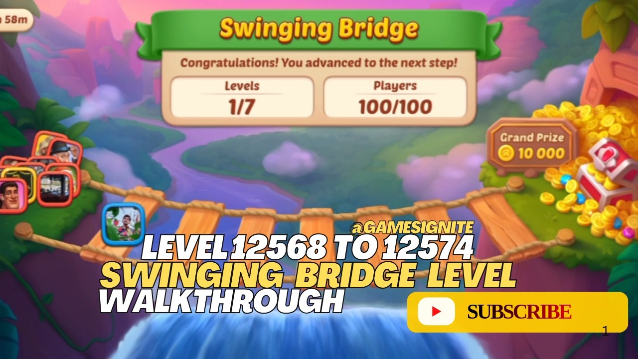 Swinging Bridge Level 12568 To 12574 | Time Lapse Guide | Homescapes Walkthrough