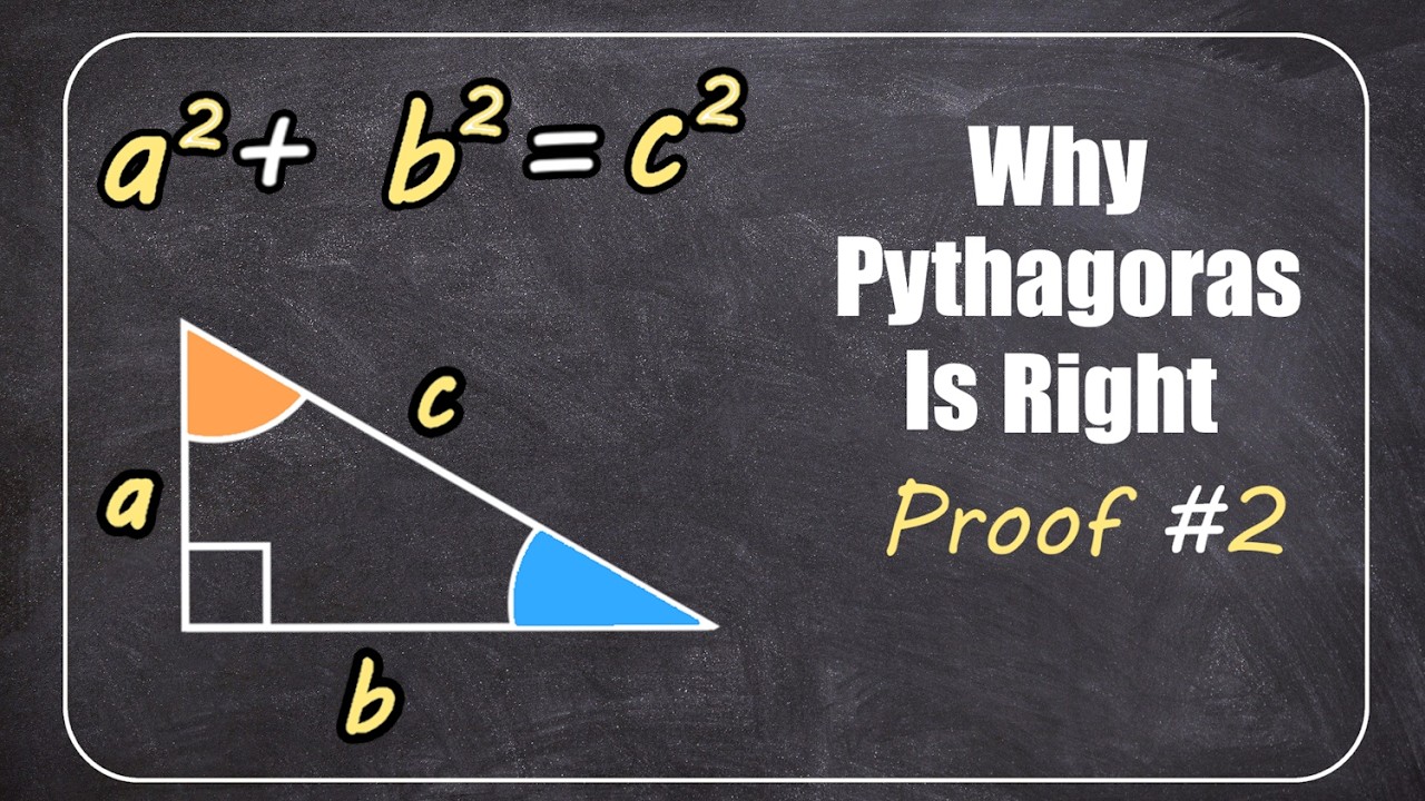 Pythagoras Theorem : A SIMPLER Proof (No 2) #gcse #pythagorastheorem #maths #trianglearea