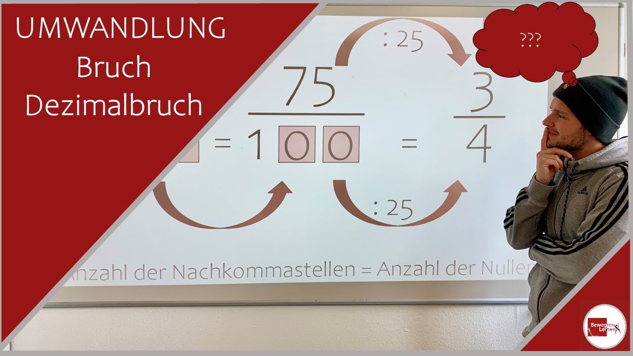 UMWANDLUNG von BRUCH in DEZIMALBRUCH