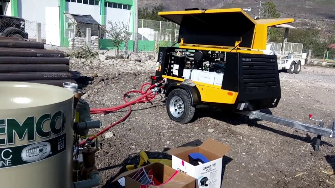 Olla de Sandblast Modelo 2452 de Clemco y Compresor de Tornillo M70 de Kaeser