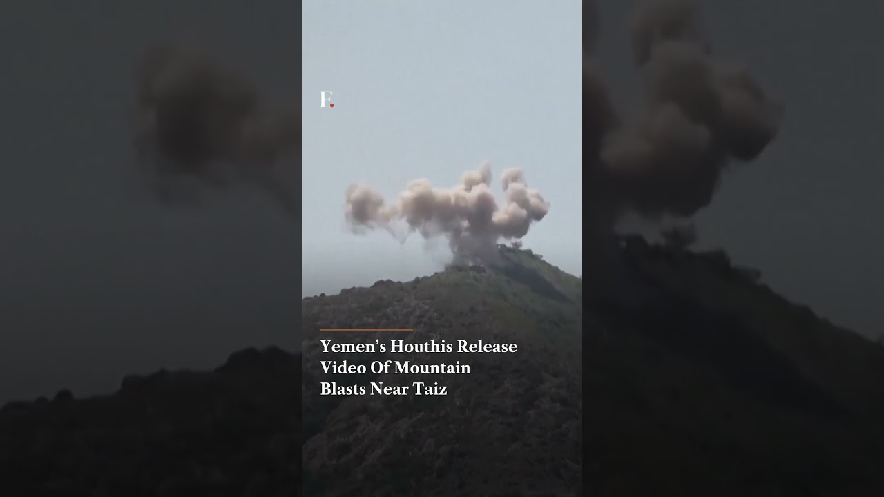 Yemen&rsquo;s Houthis Release Video Of Mountain Blasts Near Taiz