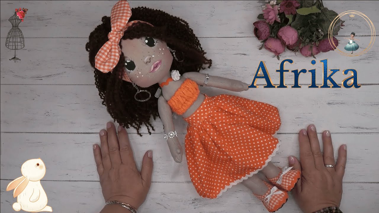 Muñeca de tela Afrika -4  Parte Falda y Top con Lacitos #eltallerdeamparo #ropademuñecas