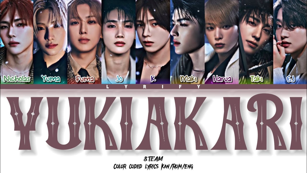 &TEAM - 'Yukiakari' (雪明かり) Lyrics (Color Coded Lyrics Kan/Rom/Eng)