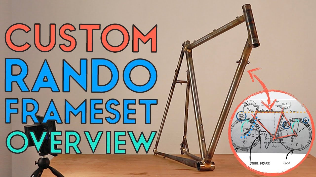 Frameset overview of a custom randonneur bicycle
