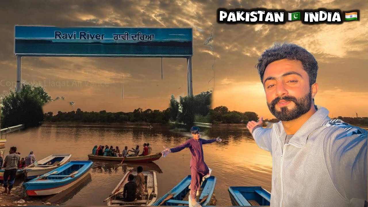 Aaj hum Ravi River par gaye bilkul paas hi India tha 🇵🇰🇮🇳area Aisa tha ky Dunki” laga rahe hon 😂