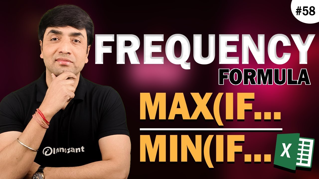 Frequency Formula in Excel in Hindi | How to use MAX and MIN with IF Formula |