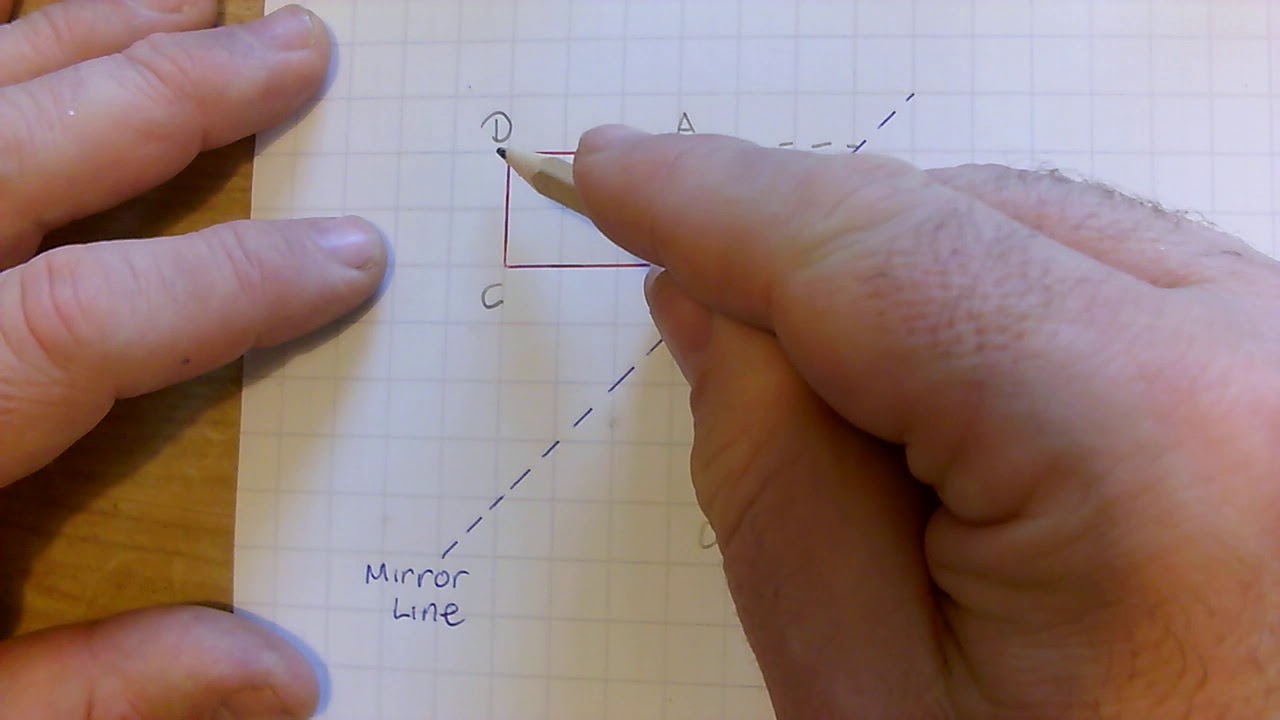 Reflecting rectangle in a mirror line