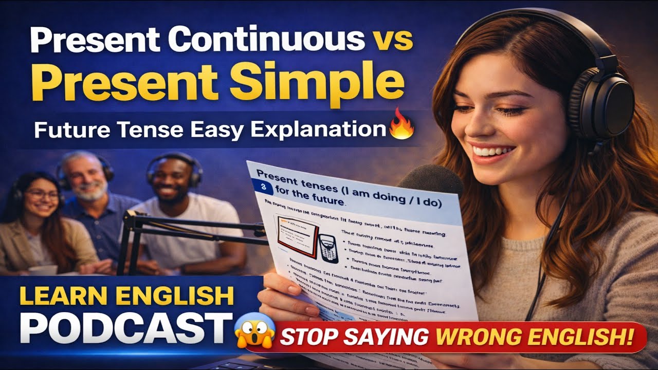 Present Tenses for Future | I am Doing / I Do Explained Clearly 🎧 English Learning Podcast
