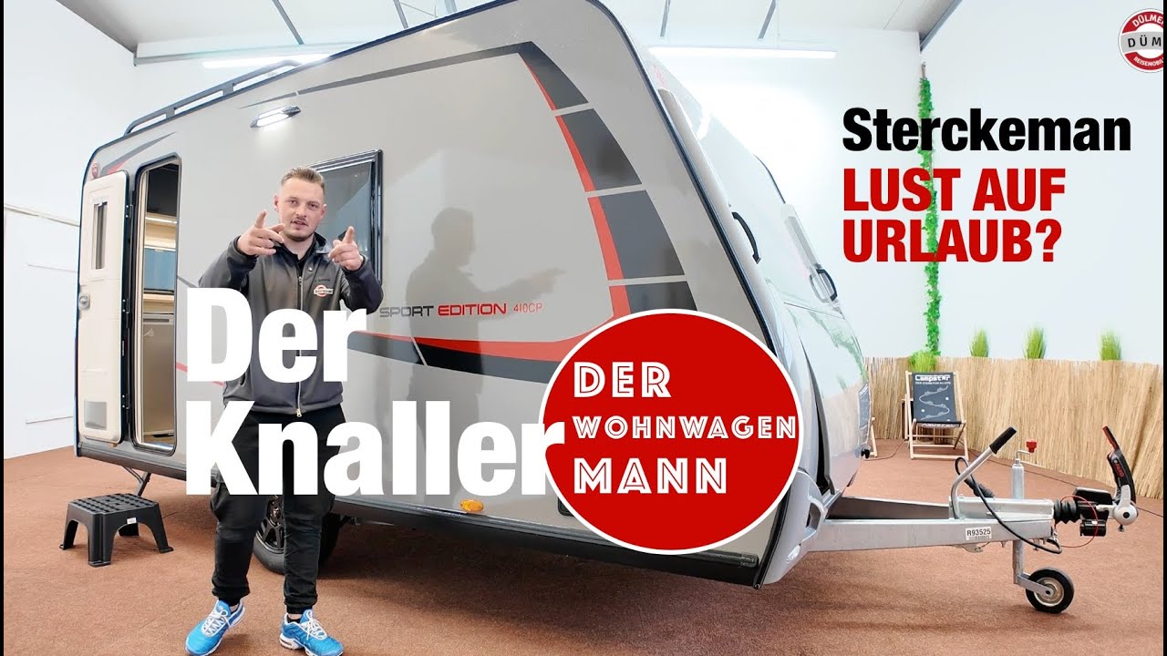 Dieser Wohnwagen ist kurz und cool. Sterckeman 410 CP Sportedition.