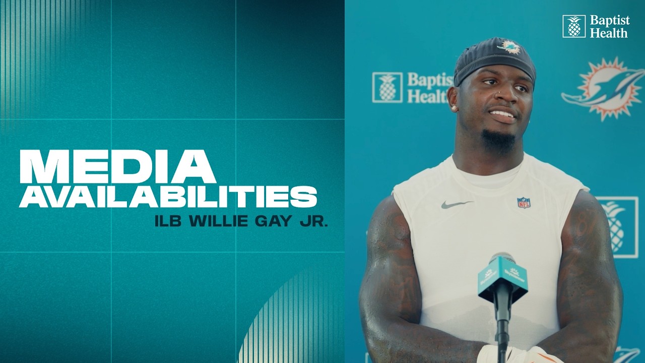 ILB Willie Gay Jr meets with the media | Miami Dolphins